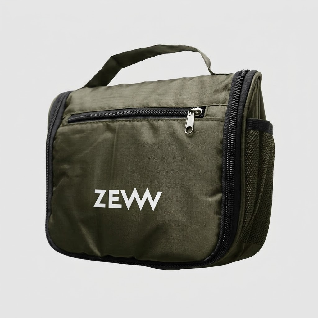 ZEW for MEN Wash Bag Green